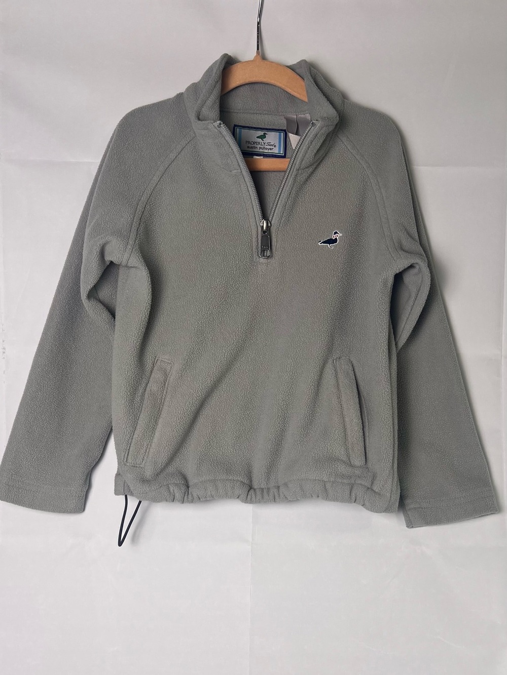 Properly Tied Toddler Boys Austin Pullover Fleece Light Gray Size 2T